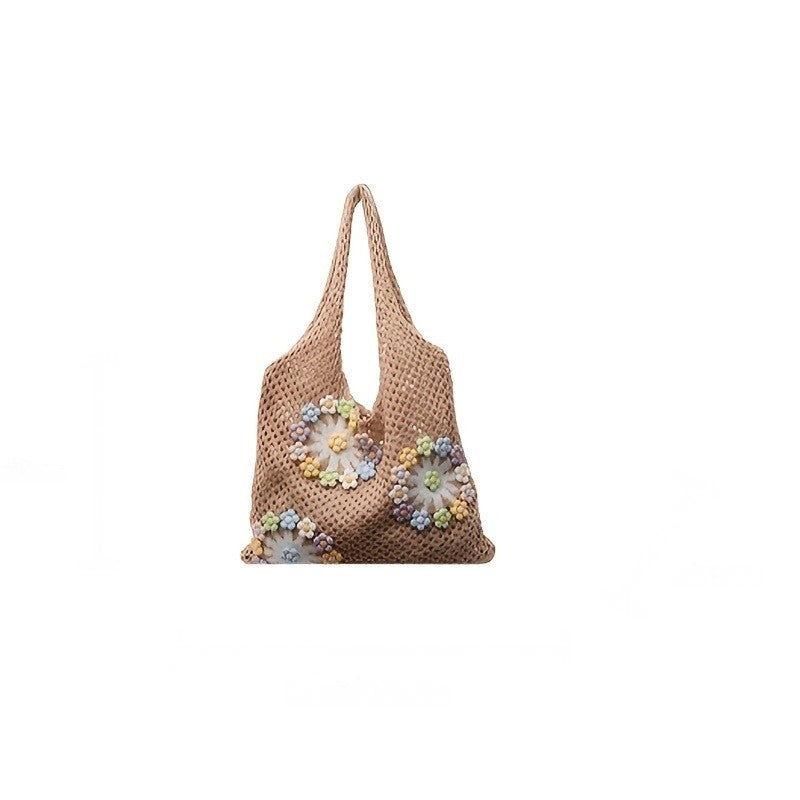 Floral Mesh Tote Bag