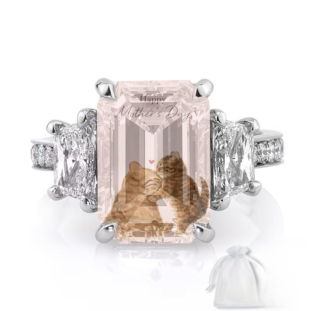 Square Cat Hug Ring