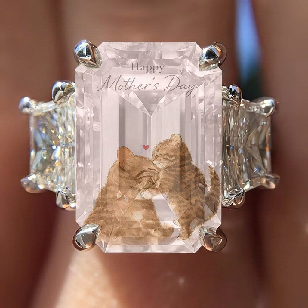 Square Cat Hug Ring