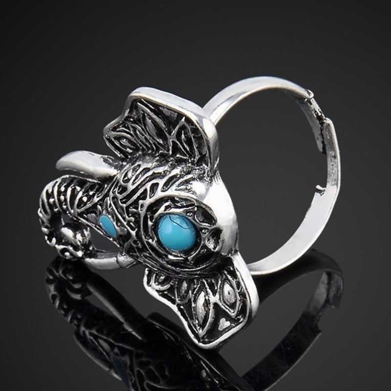 Ornate Elephant Statement Ring