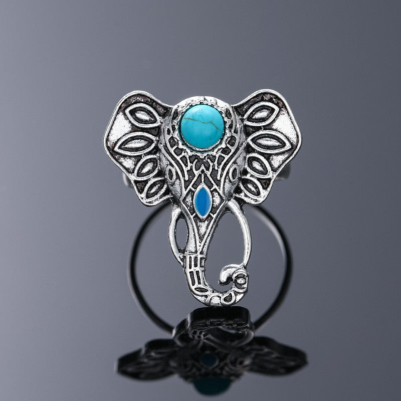 Ornate Elephant Statement Ring