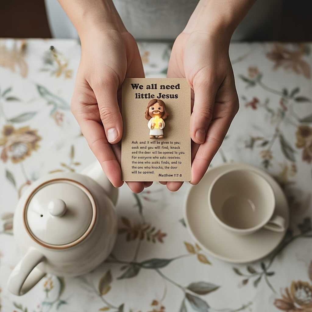 Glowing Cross Jesus Prayer Card