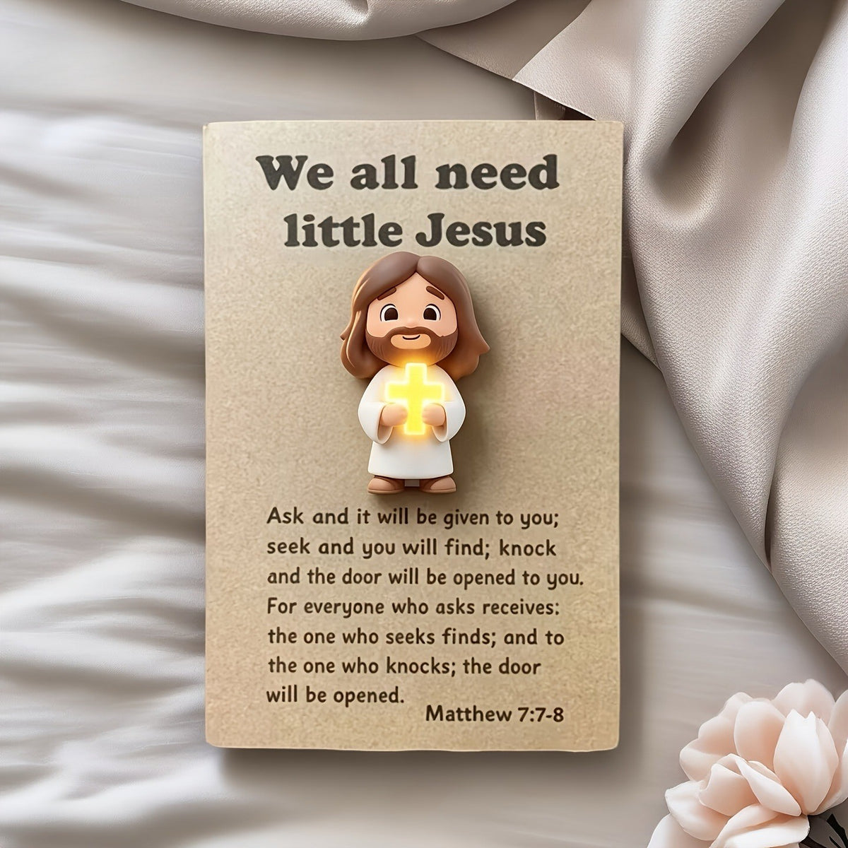 Glowing Cross Jesus Prayer Card
