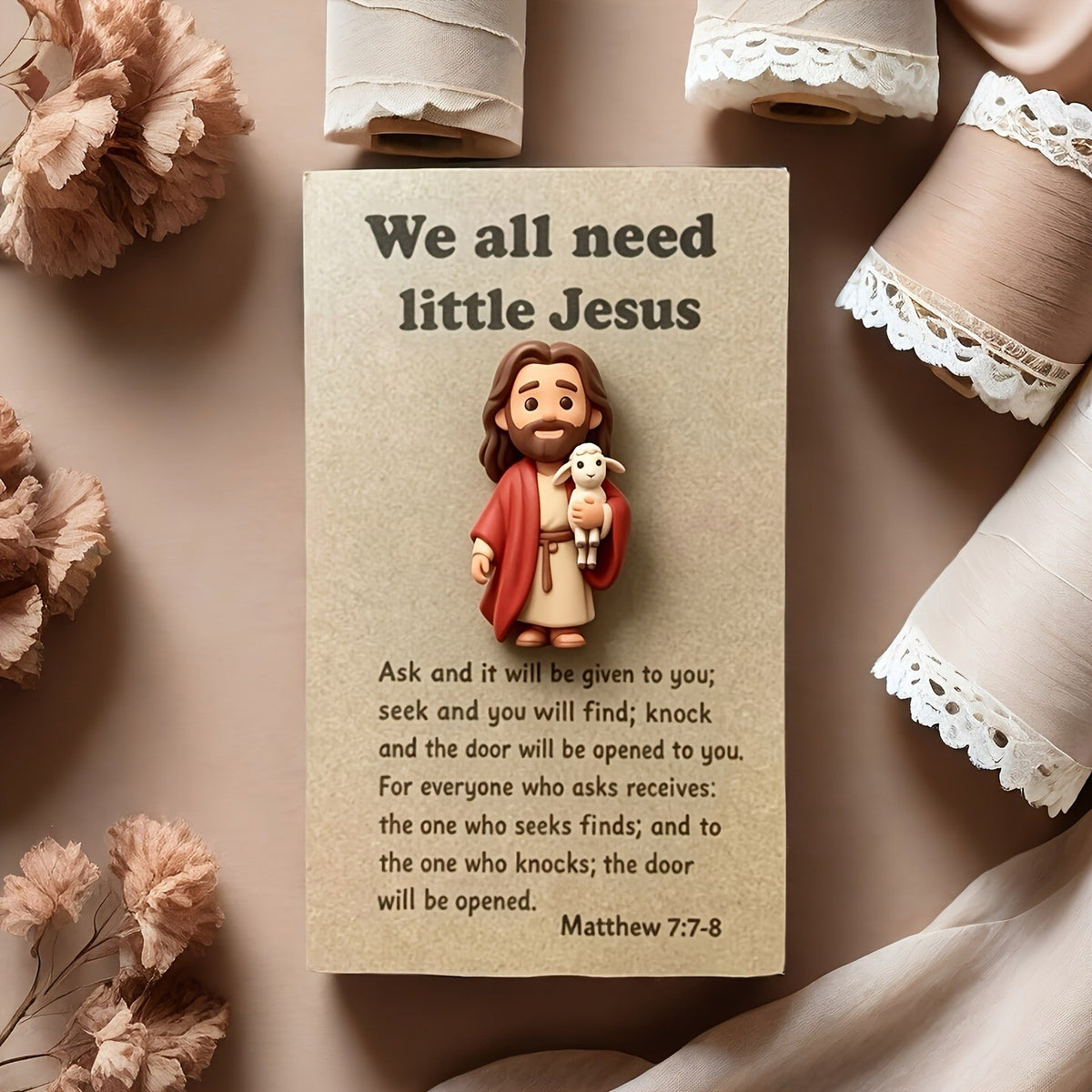 Jesus & Lamb Prayer Card