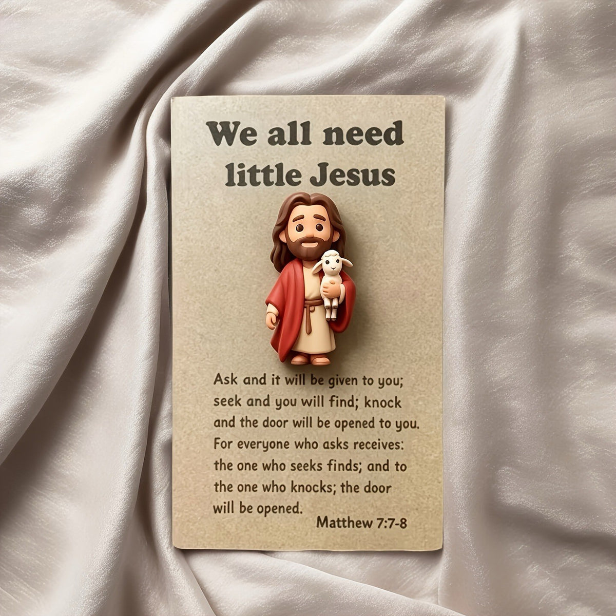 Jesus & Lamb Prayer Card