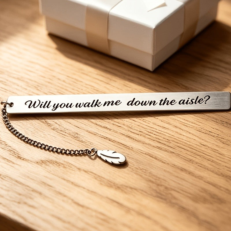 Engraved Aisle Question Bookmark