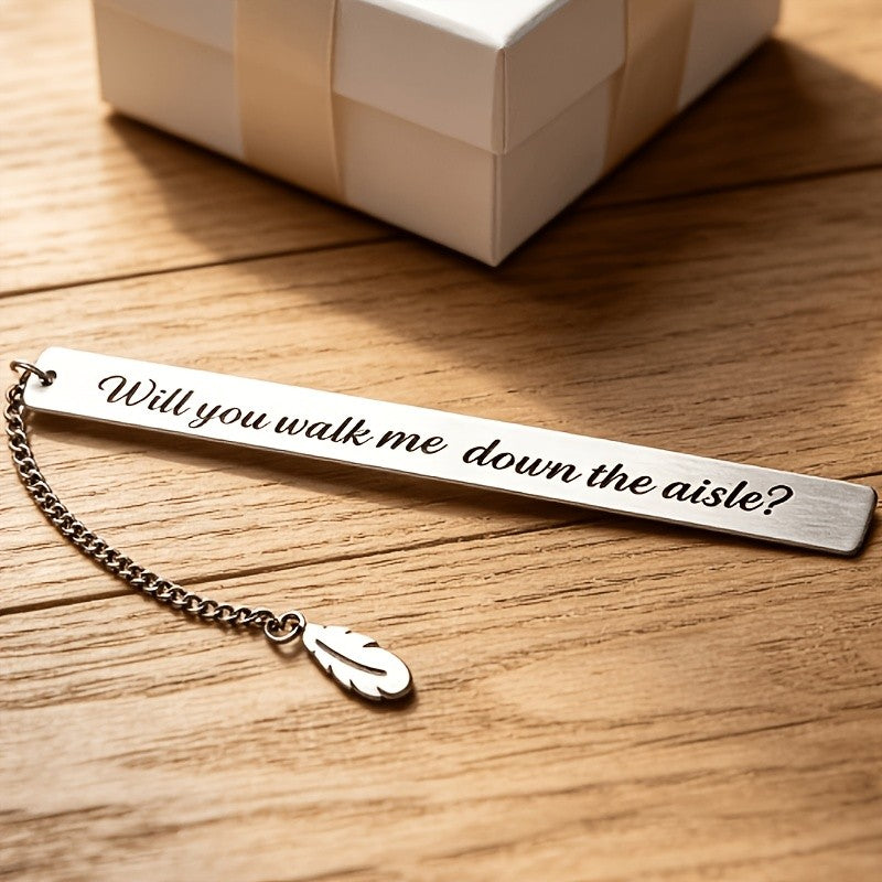 Engraved Aisle Question Bookmark