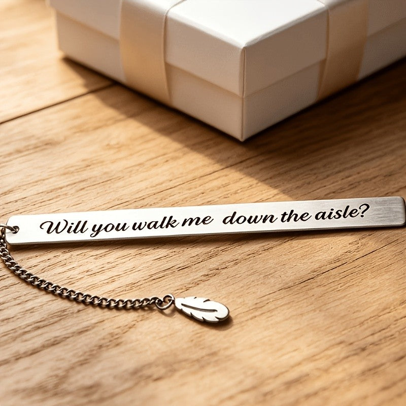 Engraved Aisle Question Bookmark
