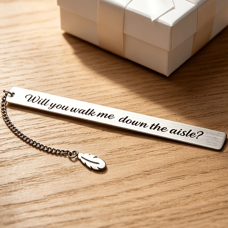 Engraved Aisle Question Bookmark