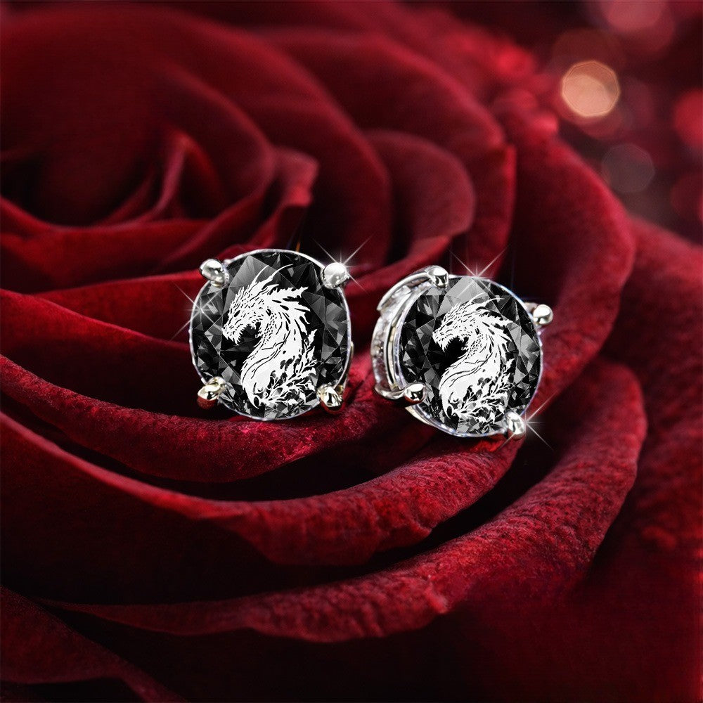 Dragon Crystal Stud Earrings