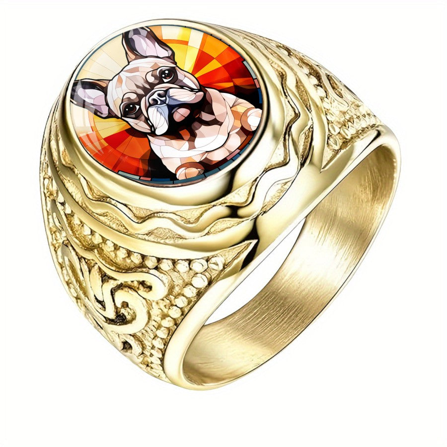 French Bulldog Statement Ring