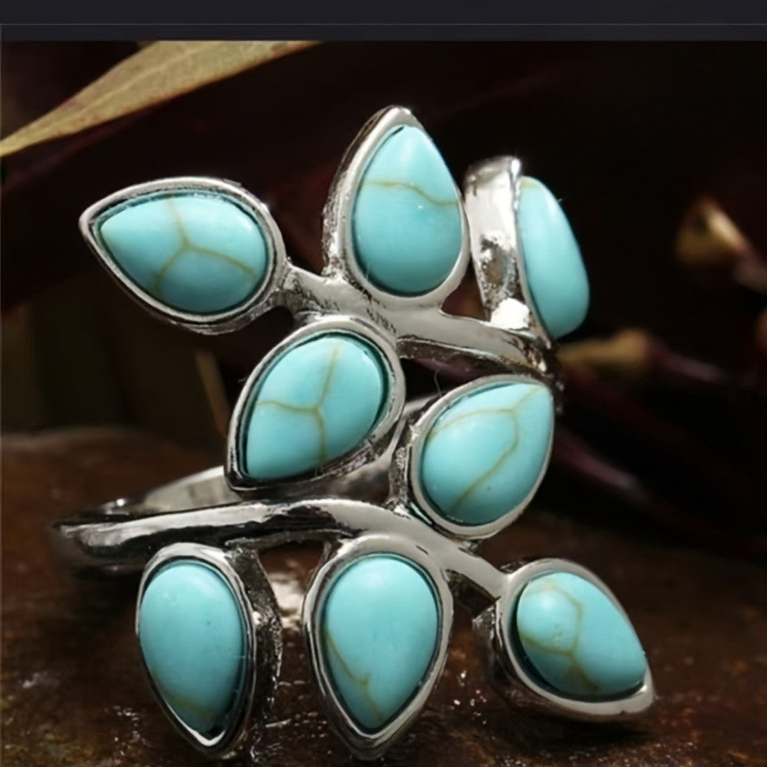 Turquoise Branch Statement Ring