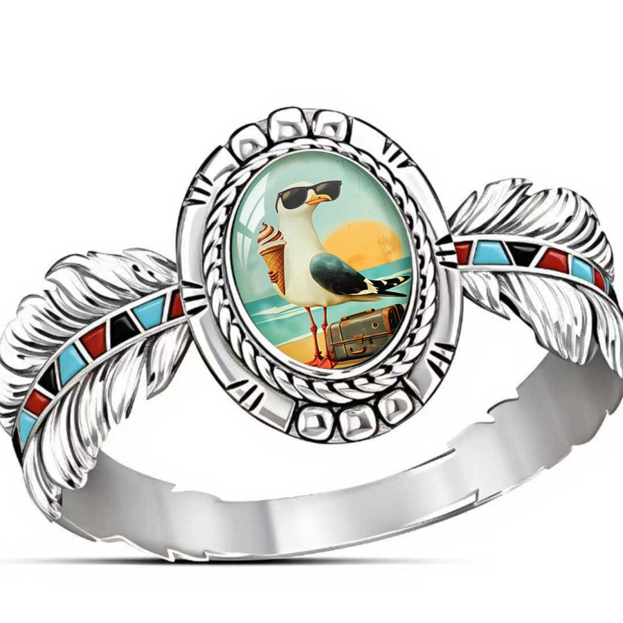 Seagull Oval Ring