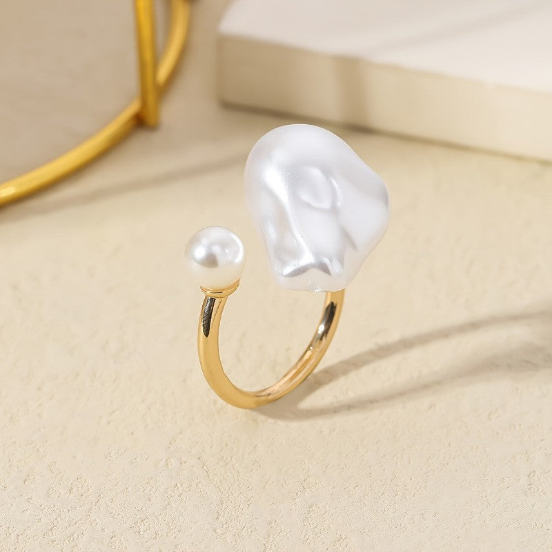 Baroque Pearl Open Ring
