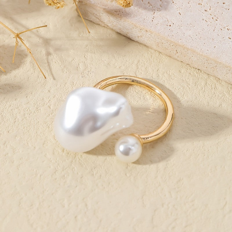 Baroque Pearl Open Ring