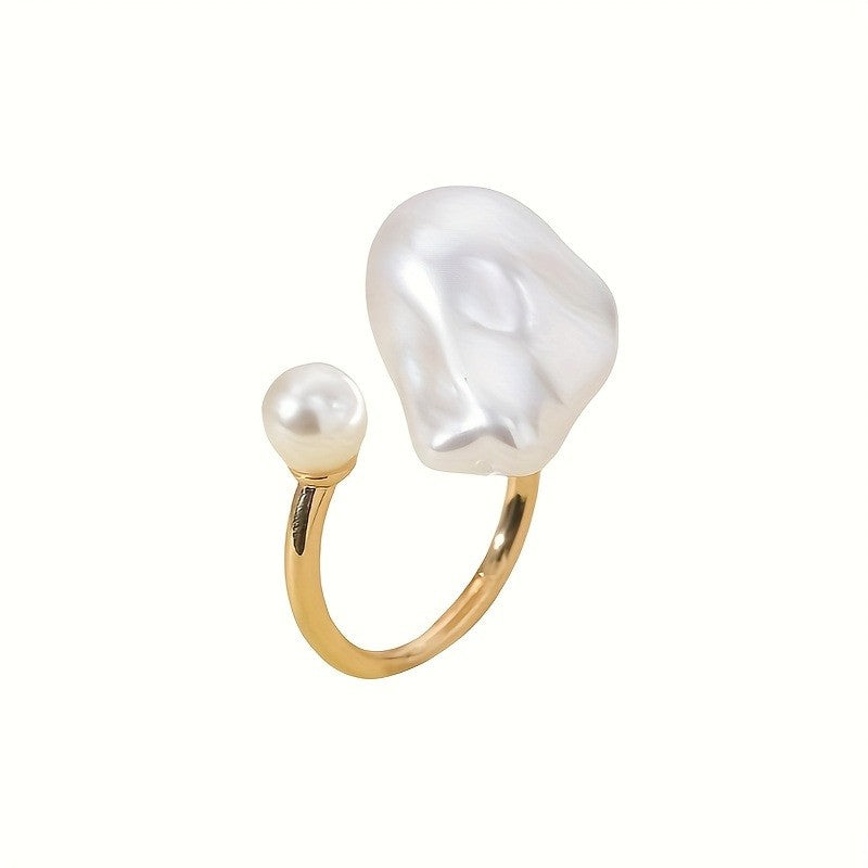 Baroque Pearl Open Ring