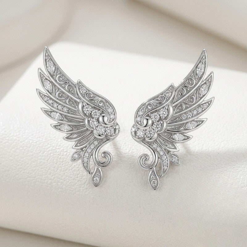 Crystal Angel Wing Earrings