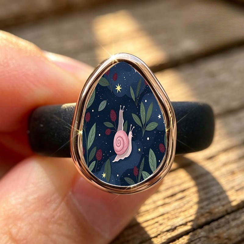 Starry Night Snail Ring