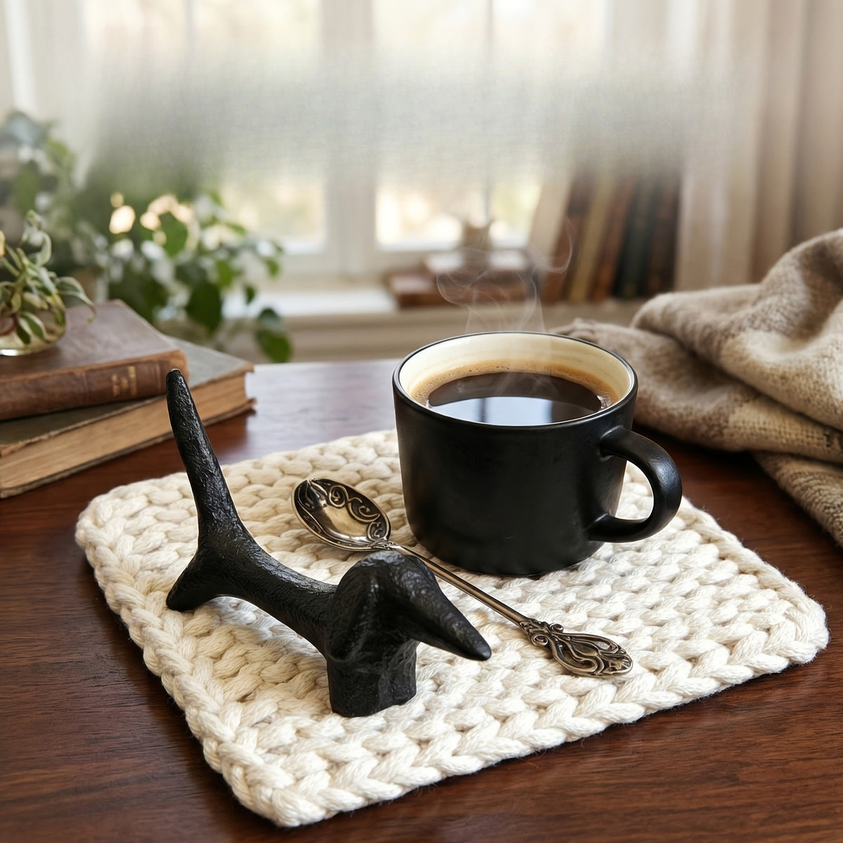 Cast Iron Dachshund Figurine Set
