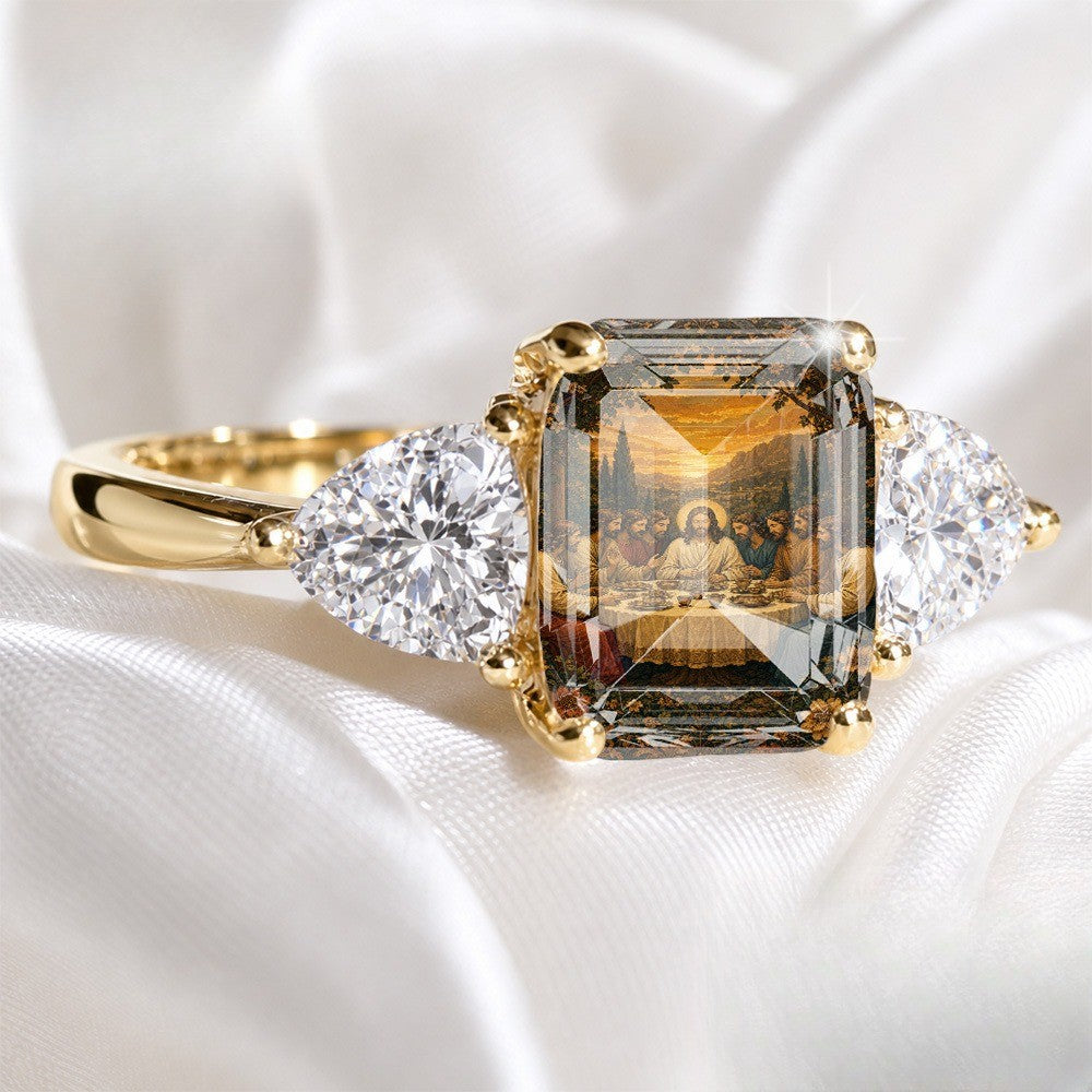 Last Supper Three-Stone Ring