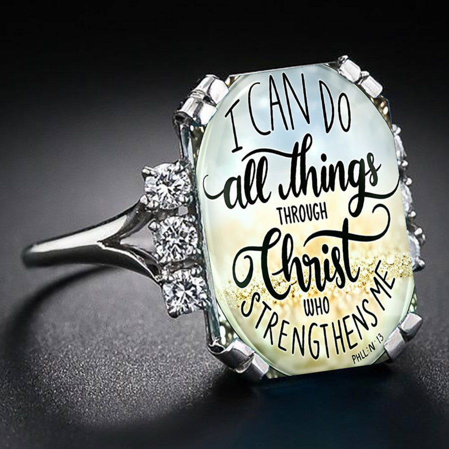Philippians Oval Statement Ring