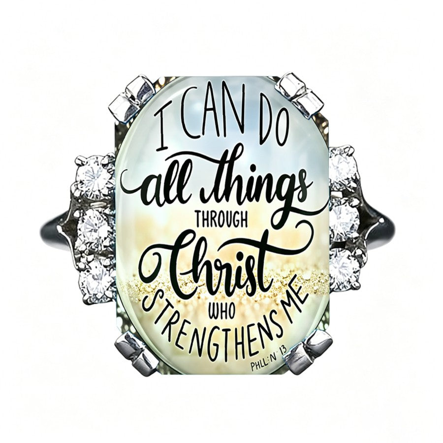 Philippians Oval Statement Ring