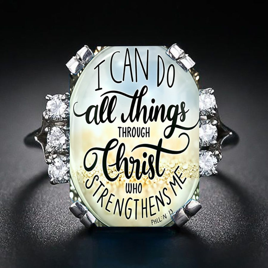 Philippians Oval Statement Ring