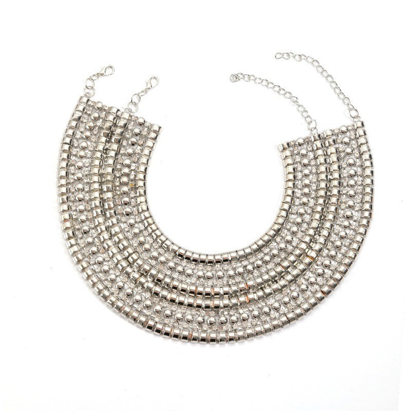 Tiered Beaded Collar Necklace