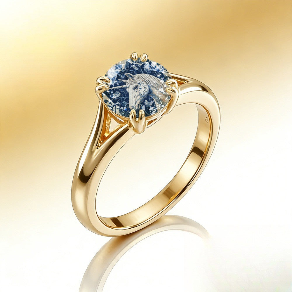 Blue Unicorn Ring