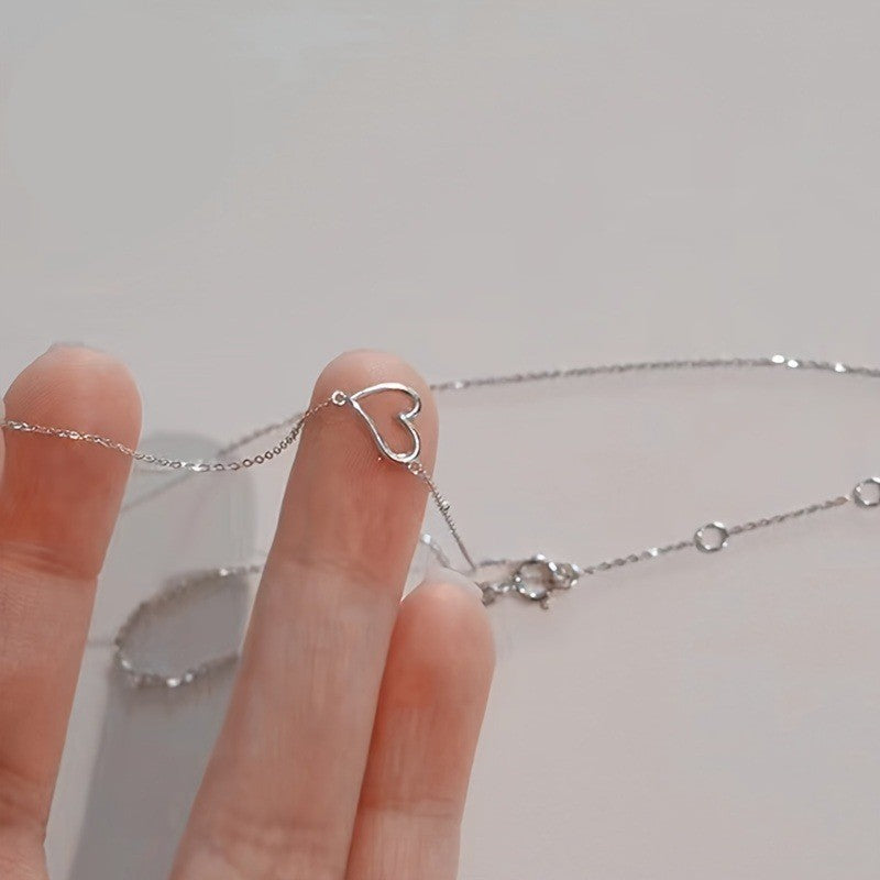Minimalist Heart Outline Necklace