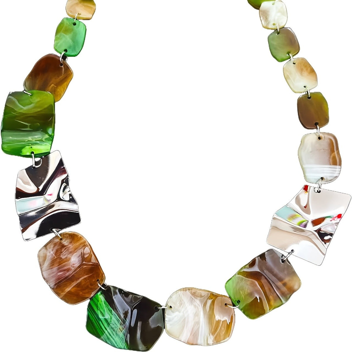 Irregular Acrylic Statement Necklace