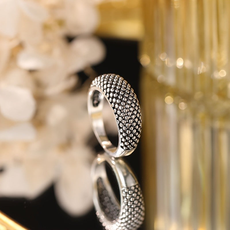Textured Bead Band Ring