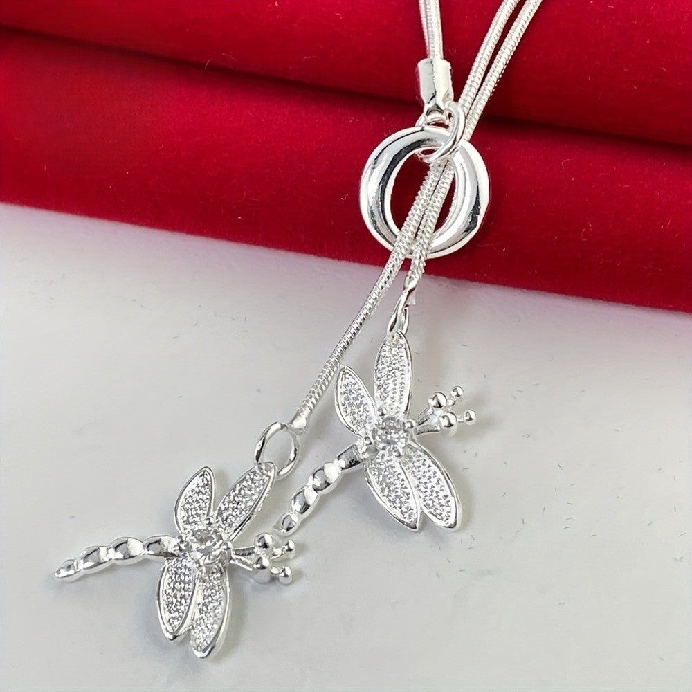 Pave Dragonfly Y-Necklace