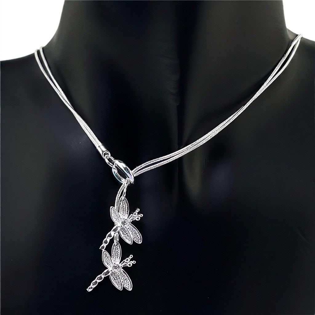 Pave Dragonfly Y-Necklace