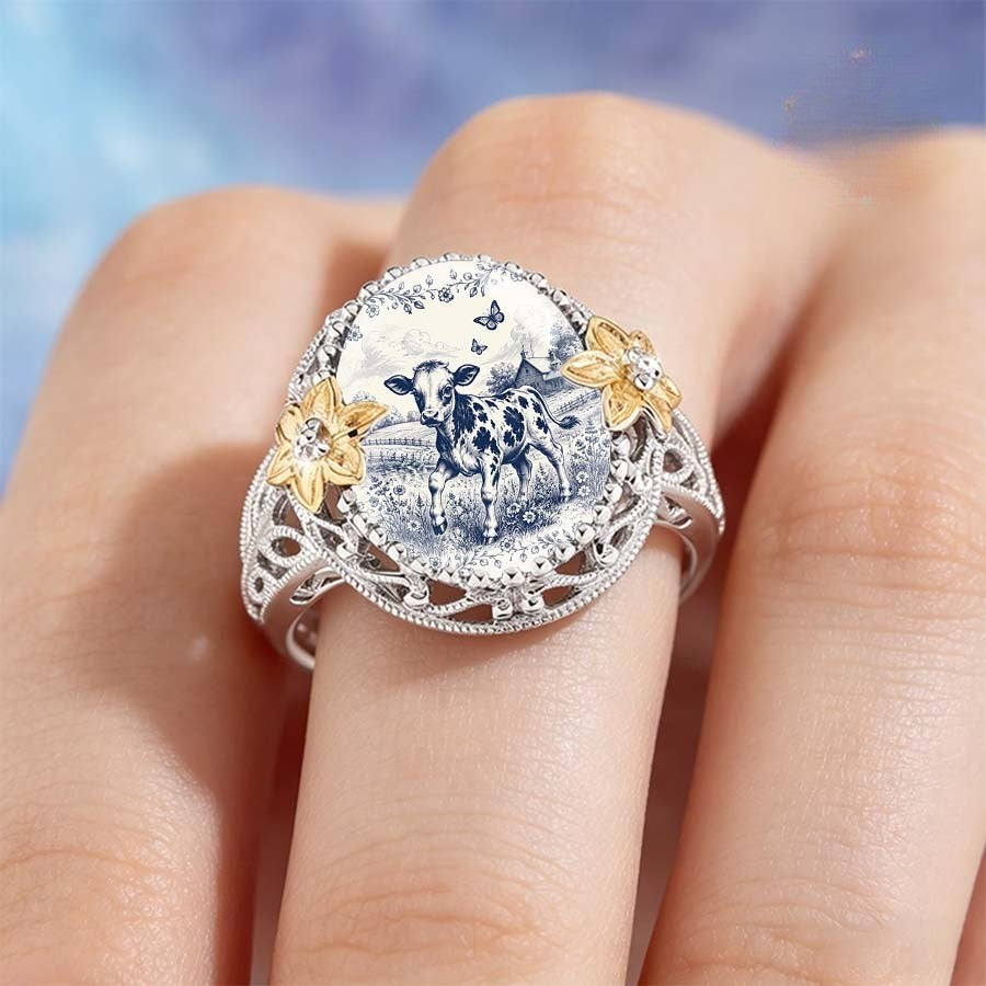 Cow Farm Scene Ring