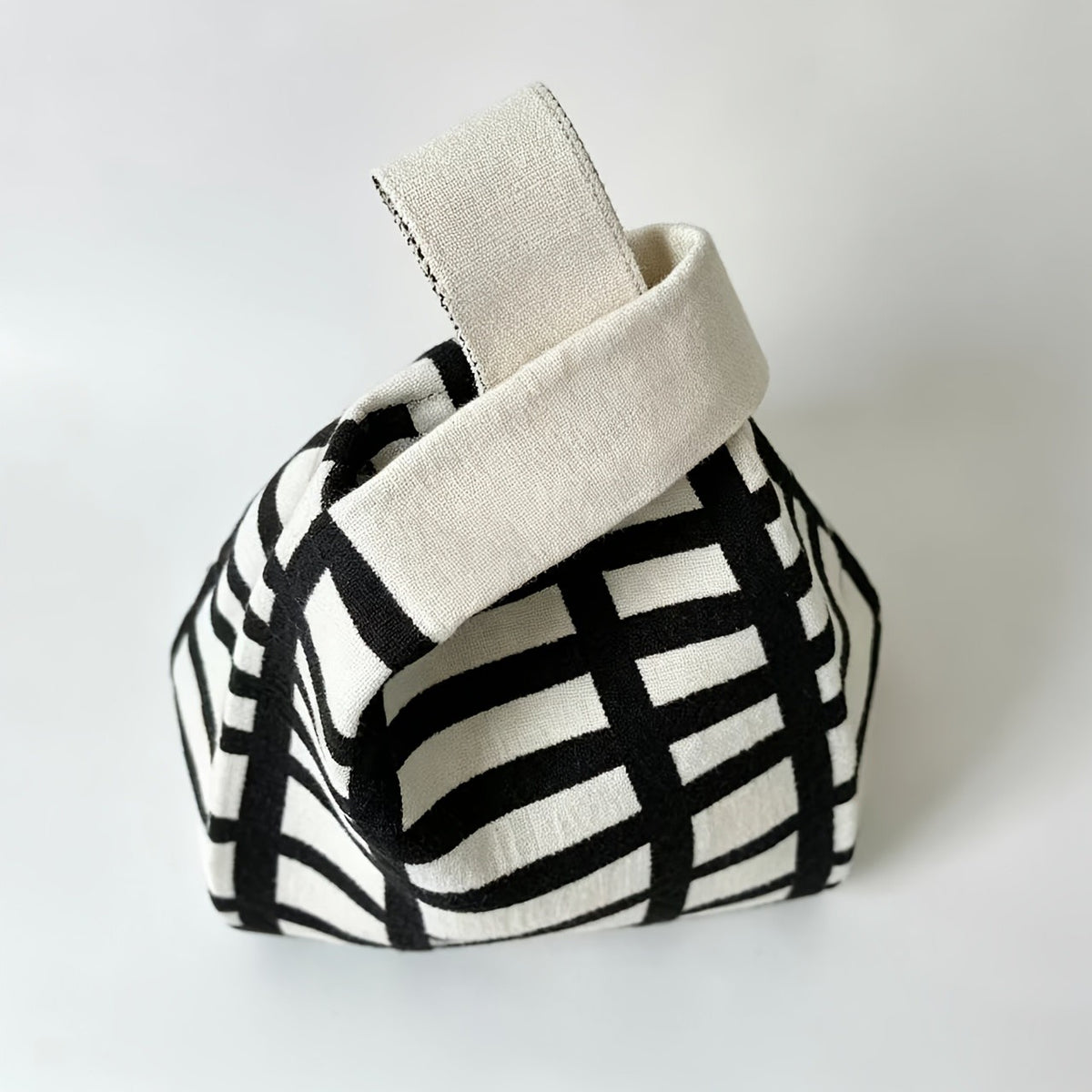 Black & White Grid Tote Bag