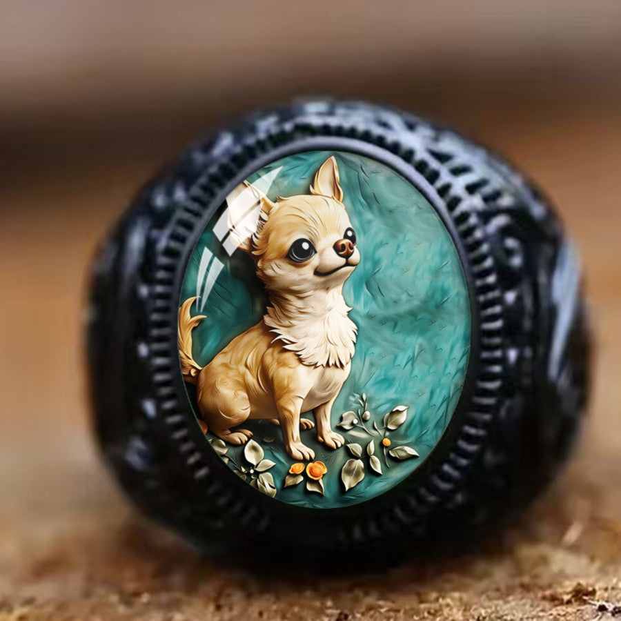 Chihuahua Portrait Ring