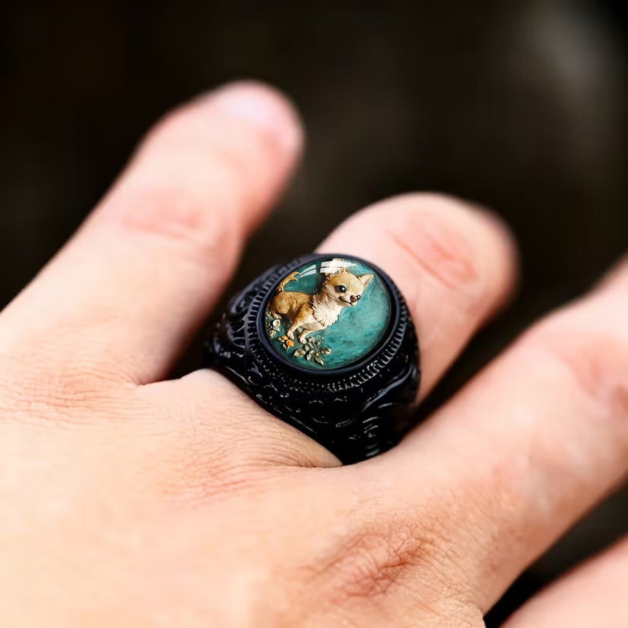 Chihuahua Portrait Ring
