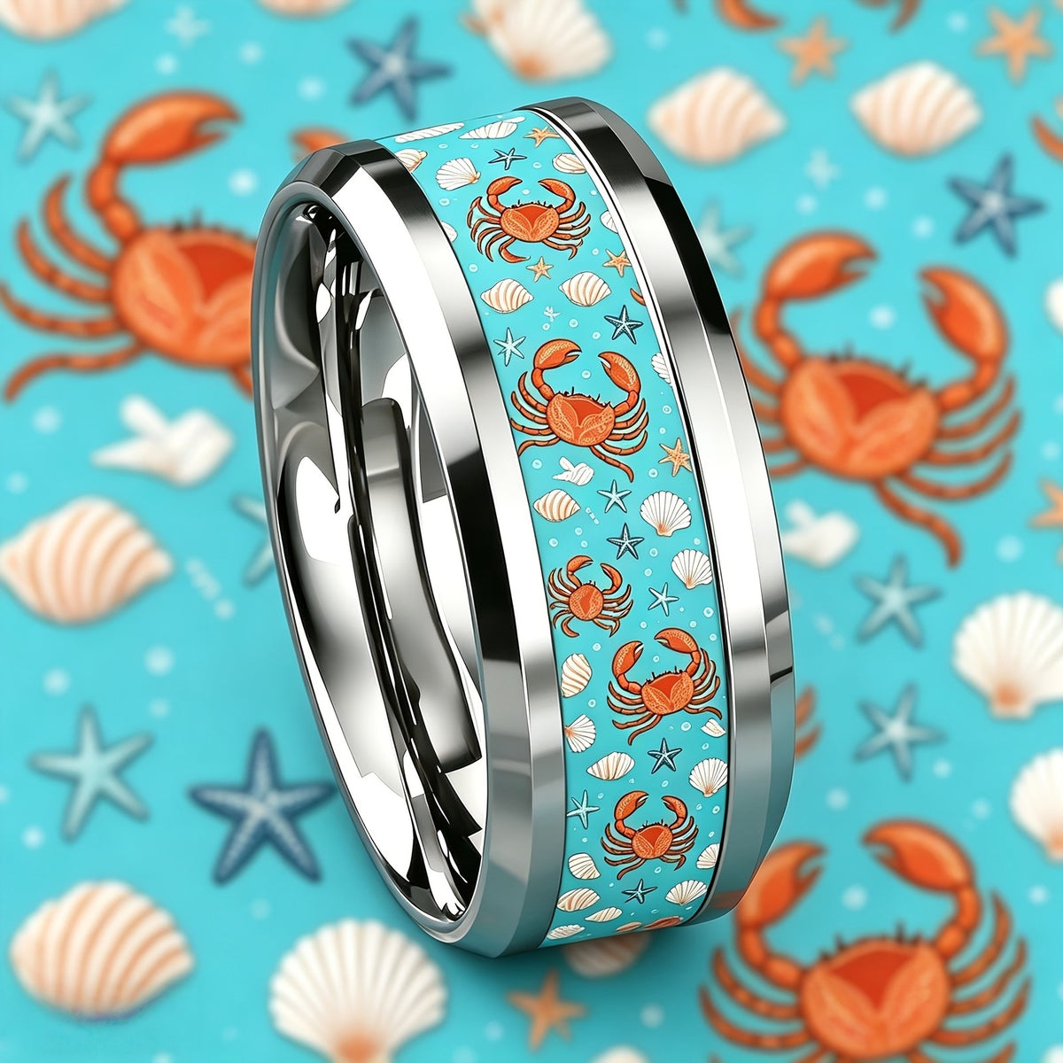 Ocean Crab & Shell Ring