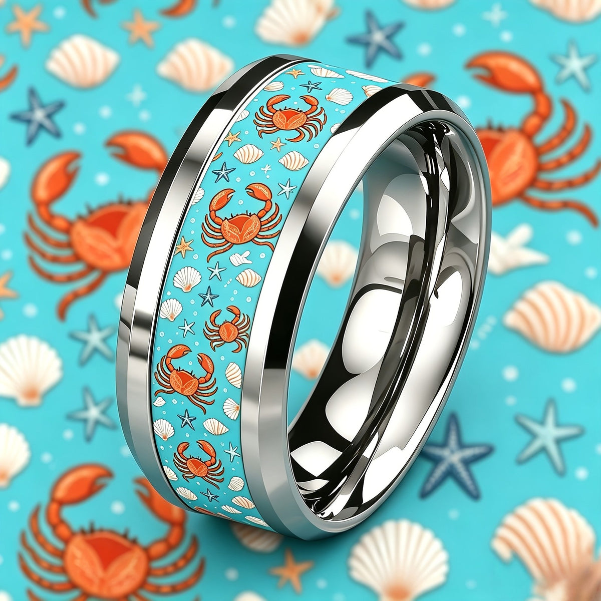 Ocean Crab & Shell Ring