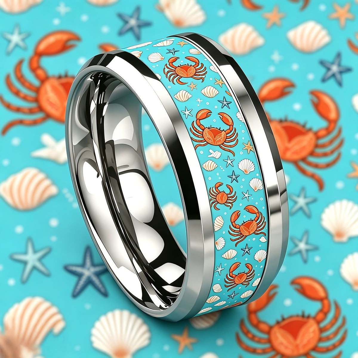 Ocean Crab & Shell Ring