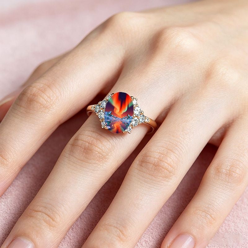 Aurora Oval Statement Ring