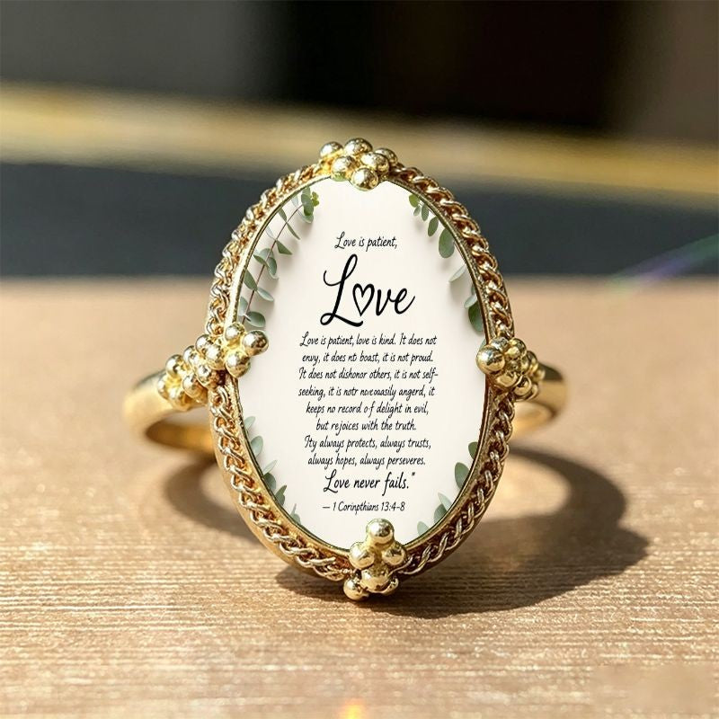 Scripture Oval Ring