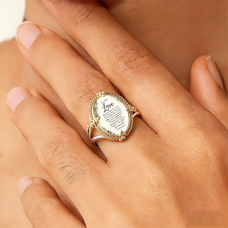 Scripture Oval Ring