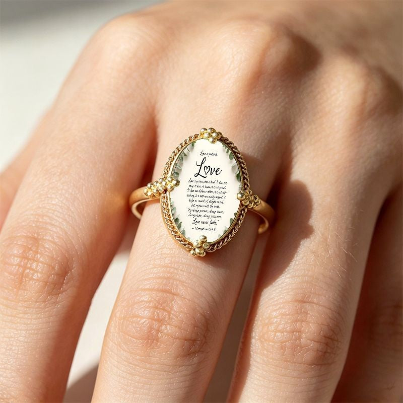 Scripture Oval Ring
