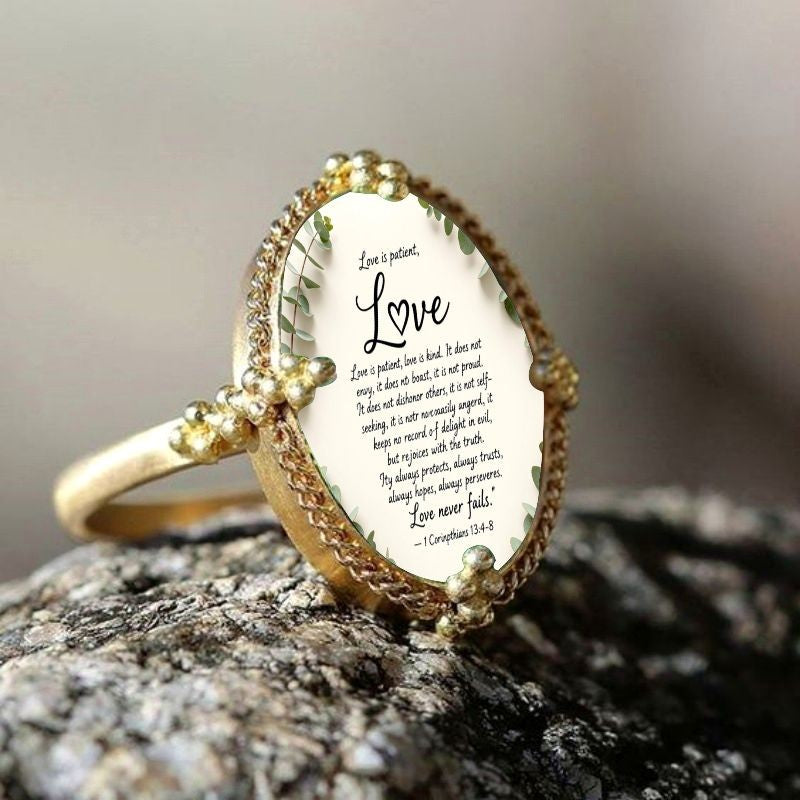 Scripture Oval Ring