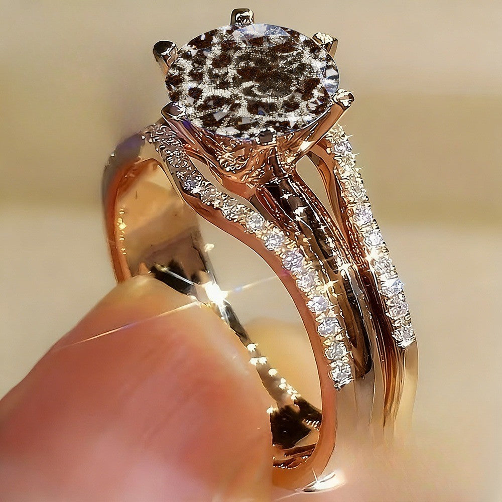 Dark Brown Lace Statement Ring