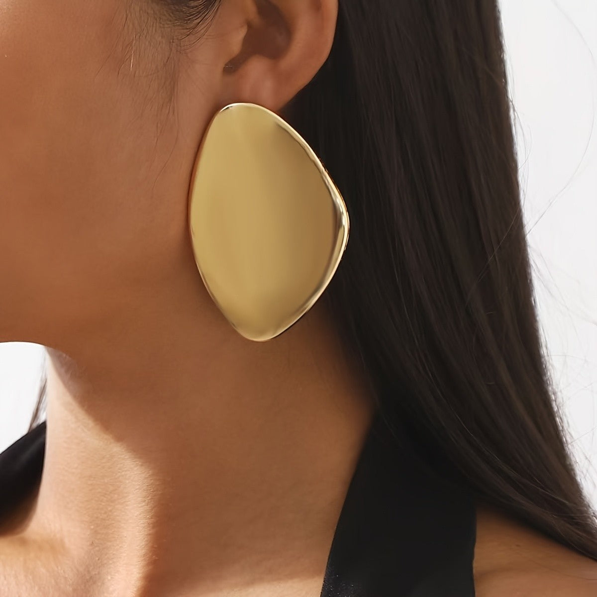 Curved Geometric Statement Earrings