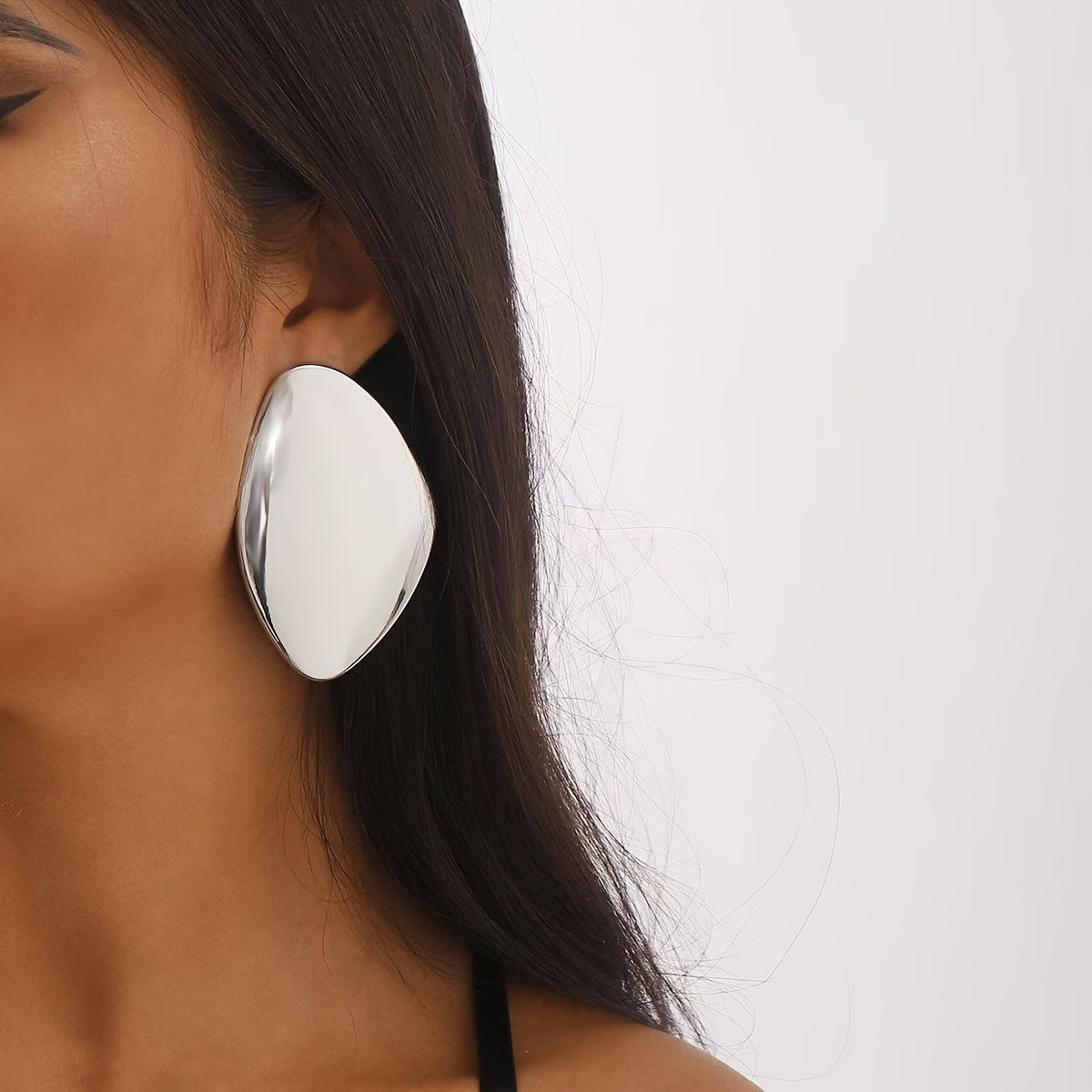 Curved Geometric Statement Earrings