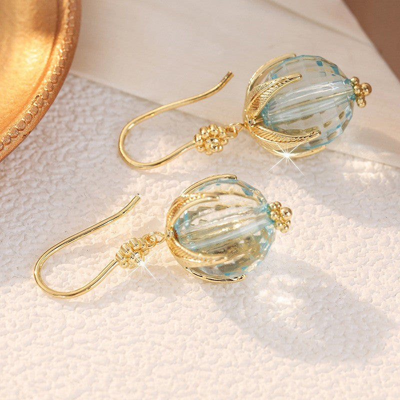 Glass Bud Drop Earrings